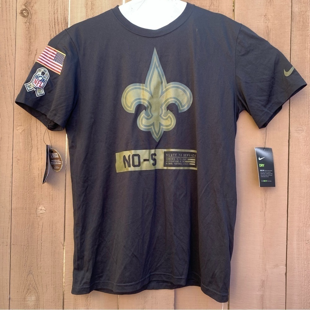Nike NFL New Orleans Saints SALUTE TO SERVICE Short Sleeve T-shirt Men's MEDIUM